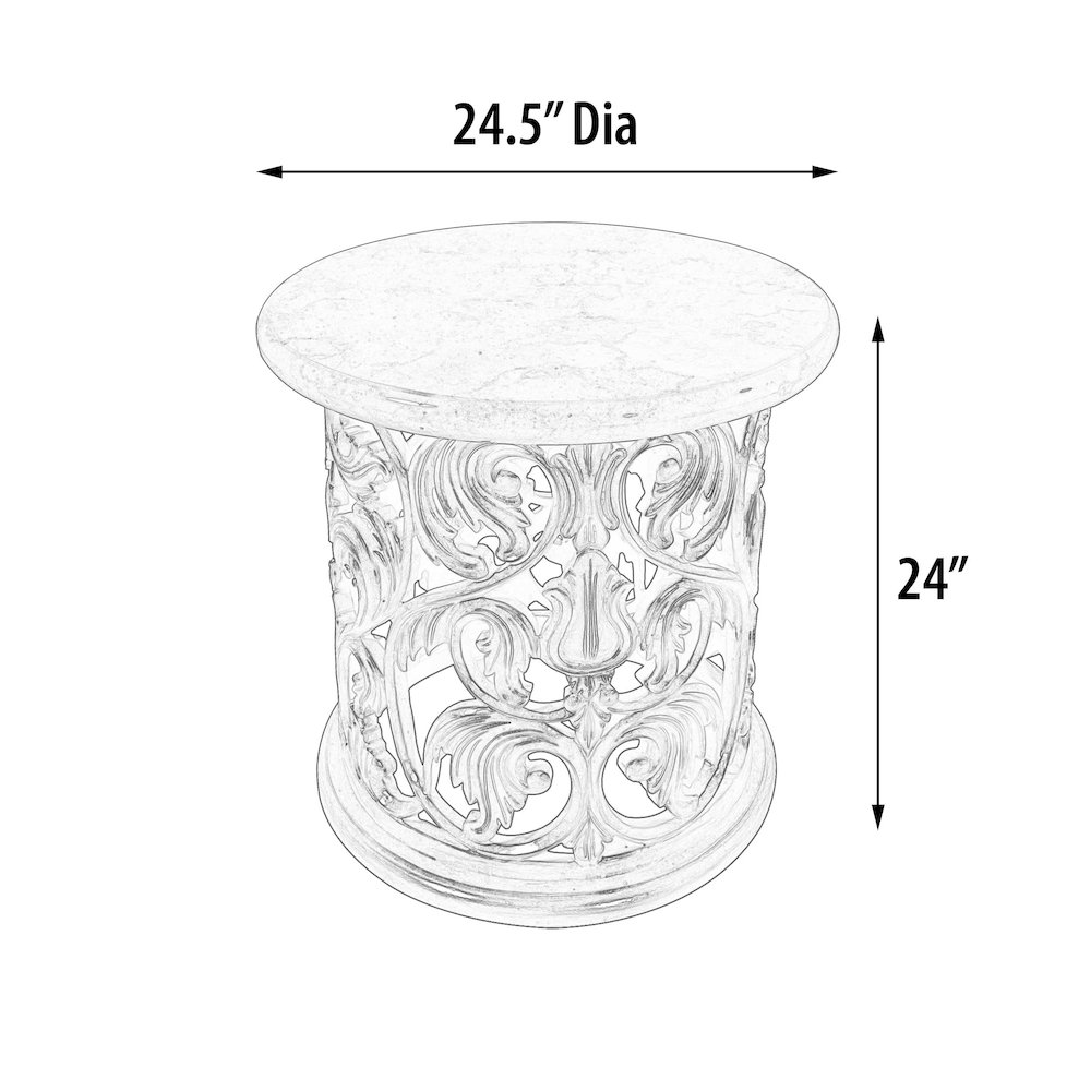 Platine Round Side Table