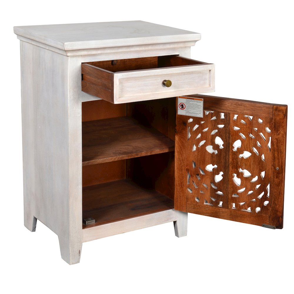 Carved Lace Harlow Side Cabinet