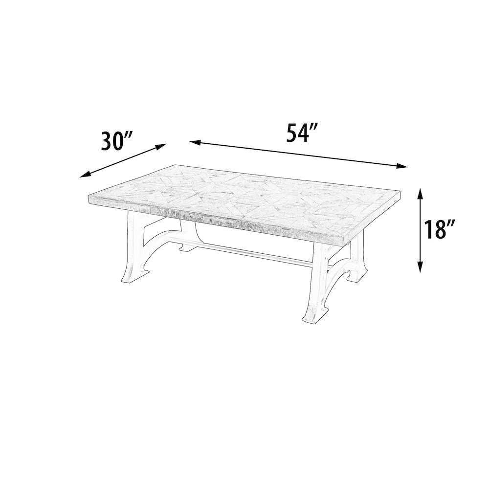 Mango Wood Industrial Coffee Table