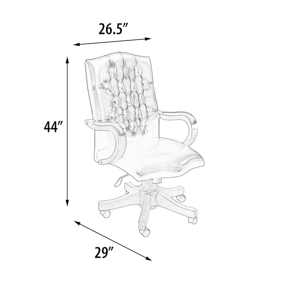 Mystique Gray Office Leather Chair