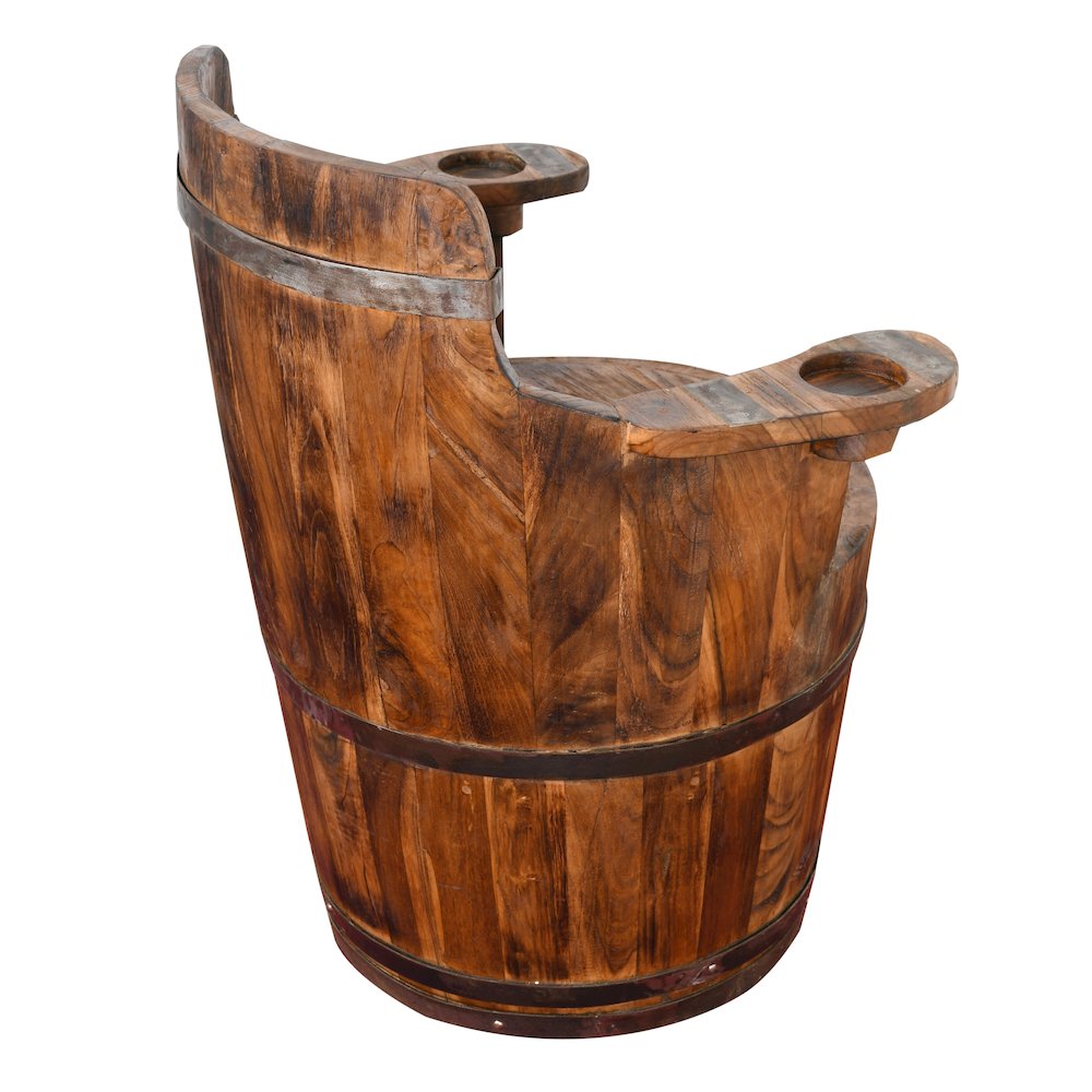 Barrel Swivel Chair Teak