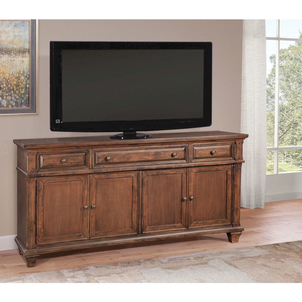 Sedona 72″ Entertainment Console – Cinnamon Cherry