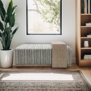 Peggy Bench/Cocktail Ottoman With Table from Chapel Hill in  Stripe/Multi. Peggy Bench/Cocktail Ottoman With Table from Chapel Hill in  Stripe/Multi. Peggy Bench/Cocktail Ottoman With Table from Chapel Hill in  Stripe/Multi. Peggy Bench/Cocktail Ottoman With Table from Chapel Hill in  Stripe/Multi. Peggy Bench/Cocktail Ottoman With Table from Chapel Hill in  Stripe/Multi.