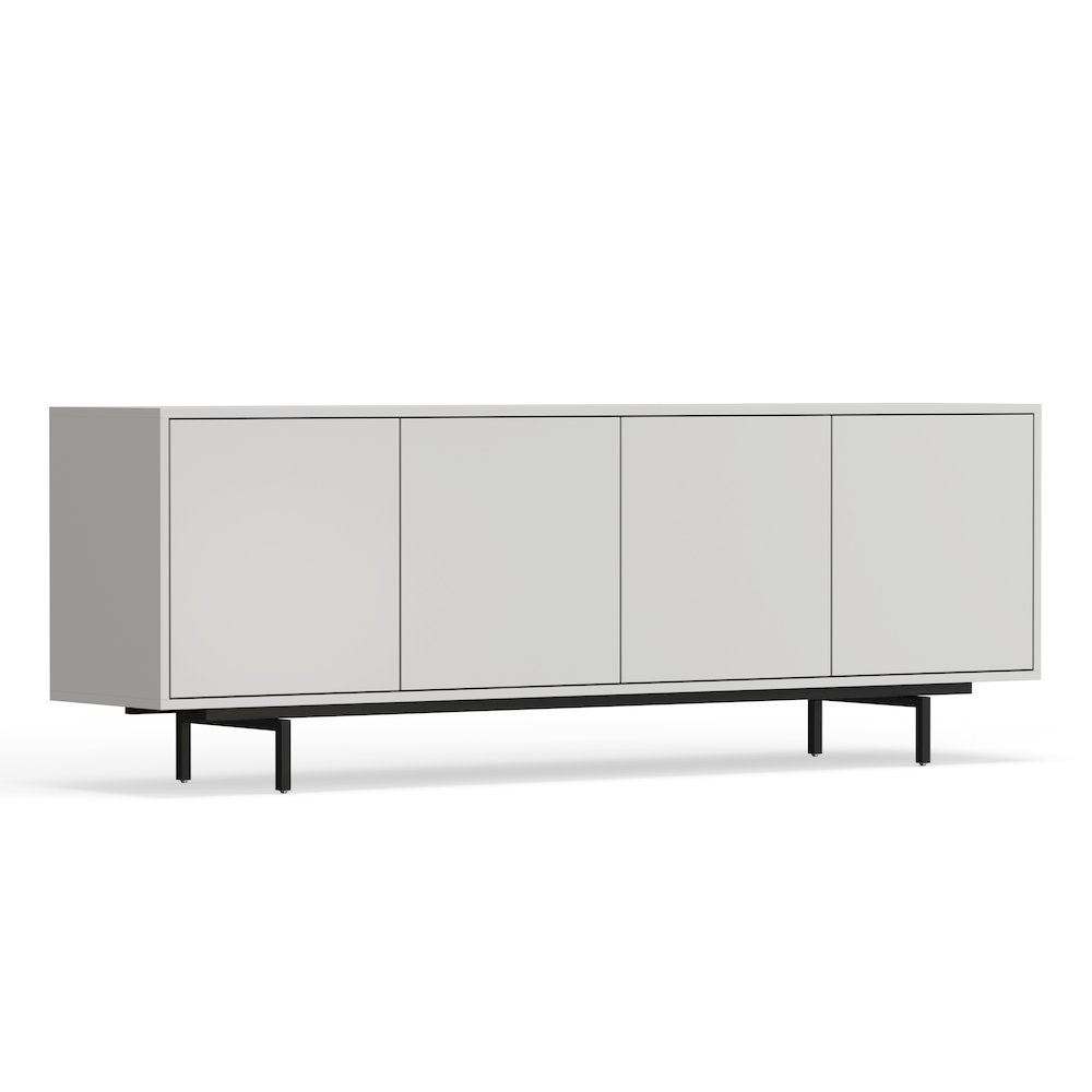 Graysen White Laminate 4 Door TV Console