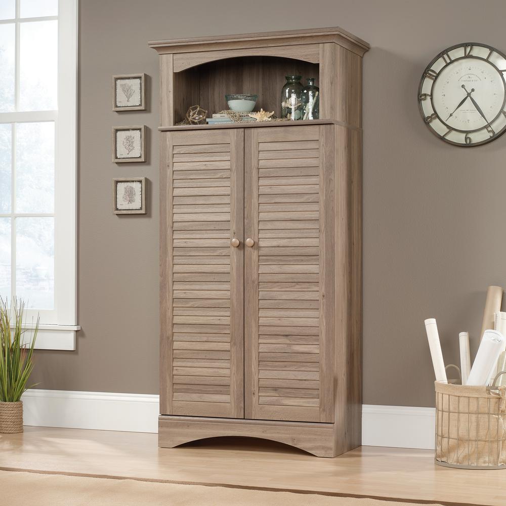 Harbor View Storage Cabinet Salt Oak