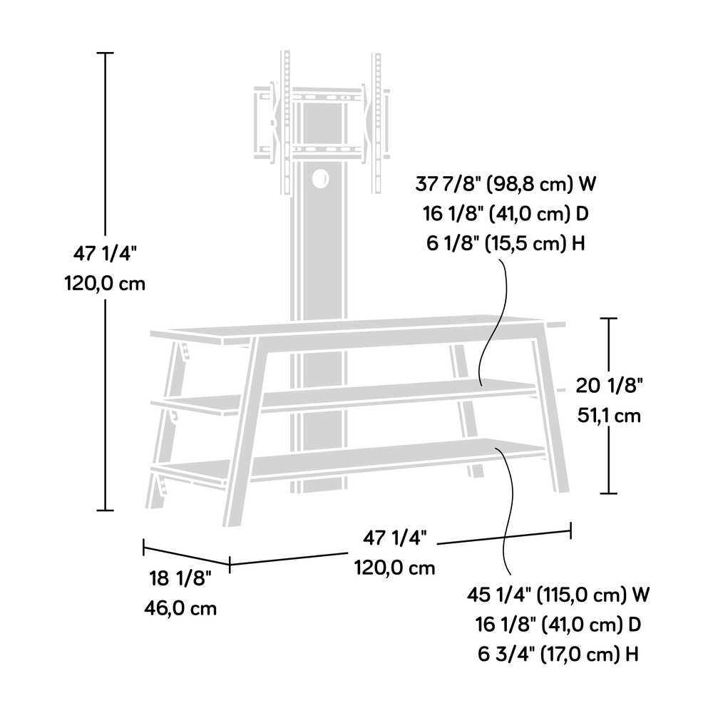 Steel River Tv Stand W/Mount