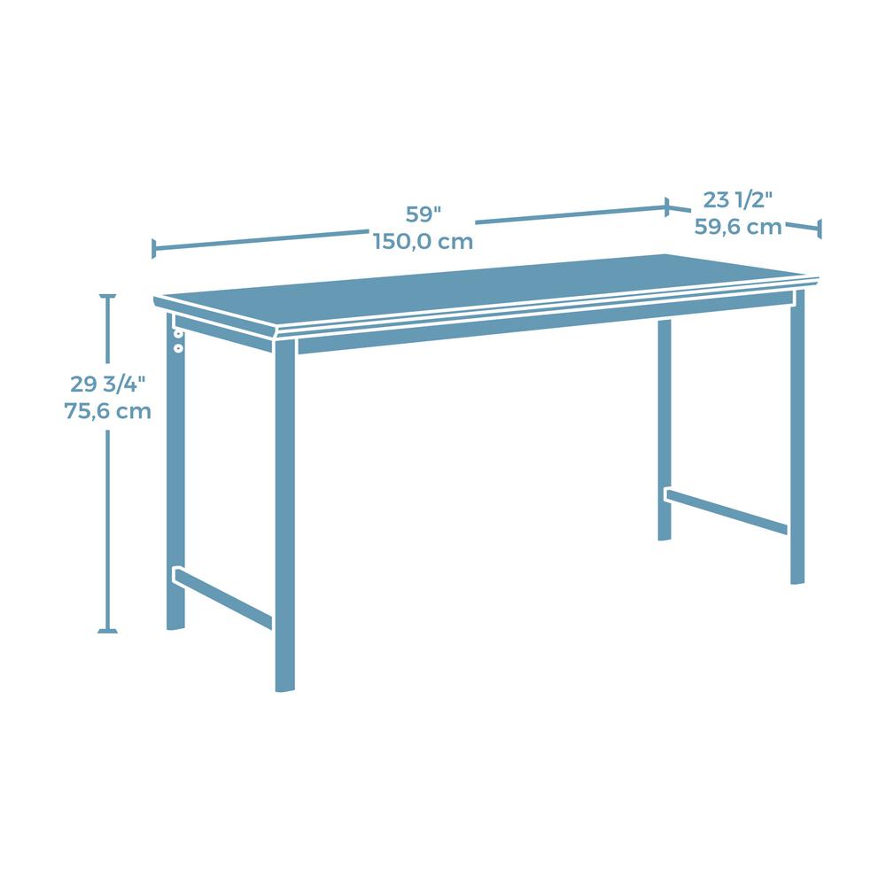 Bergen Circle 60×24 Table Desk  Kiln Acacia
