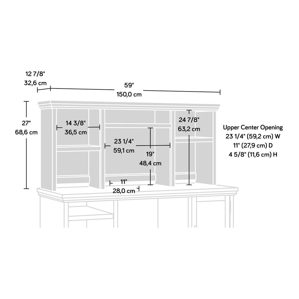 Aspen Post Computer Hutch Prime Oak