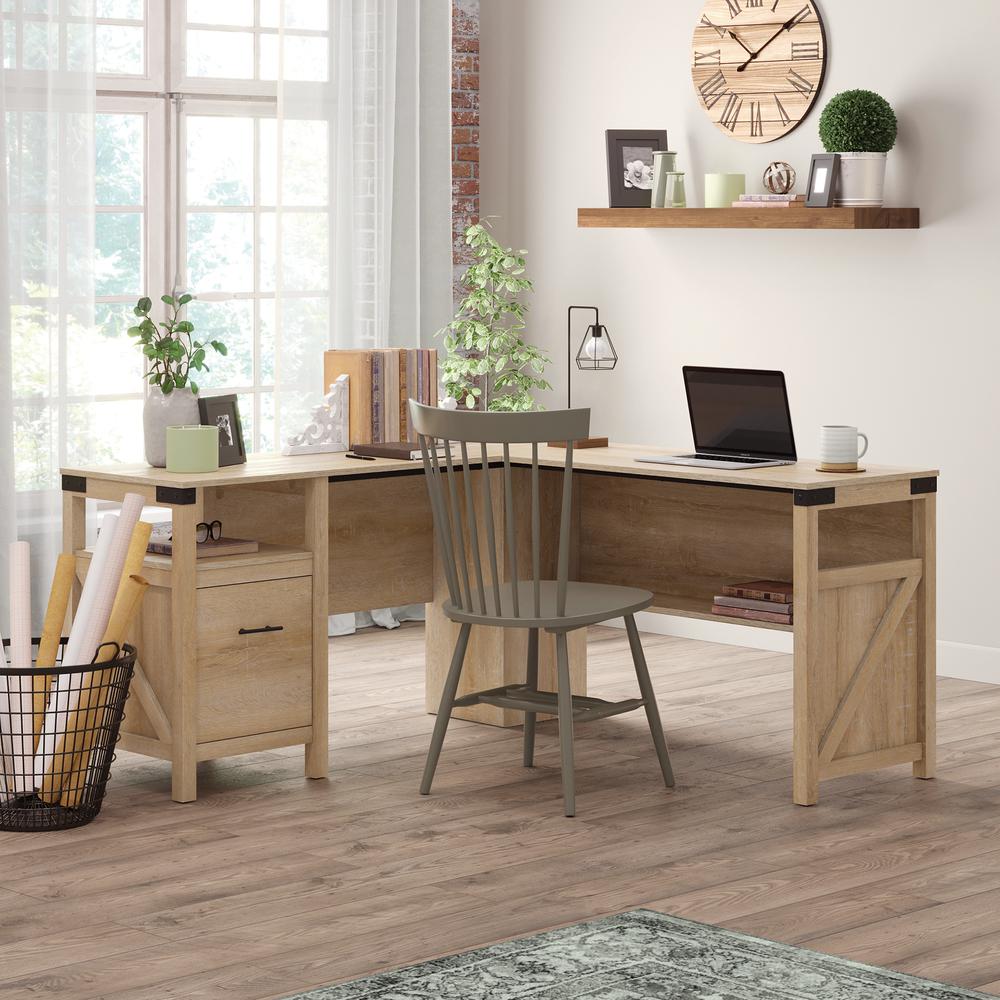 Bridge Acre Rustic Farmhouse L-Desk Oo