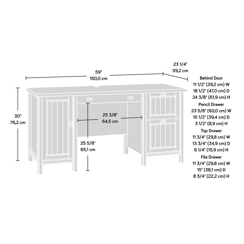 Costa Computer Desk  Washed Walnut