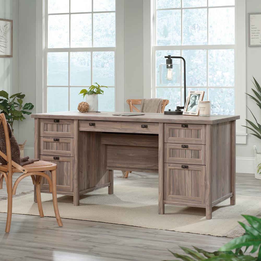 Costa Executive Desk  Washed Walnut
