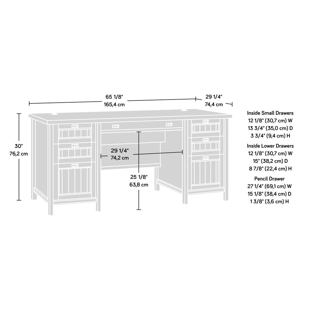 Costa Executive Desk  Washed Walnut