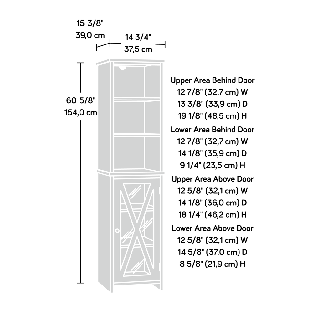 Cottage Road Linen Tower White 3A