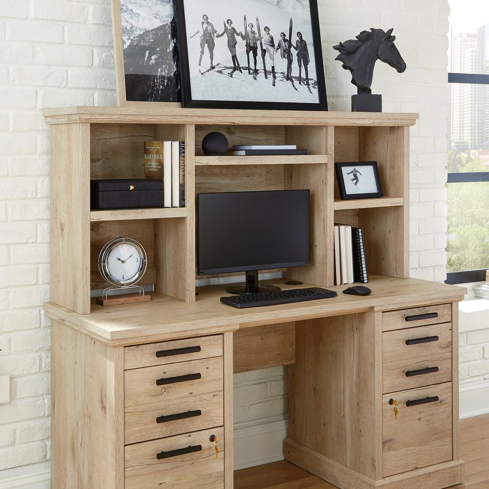 Mason Peak Computer Hutch Prime Oak