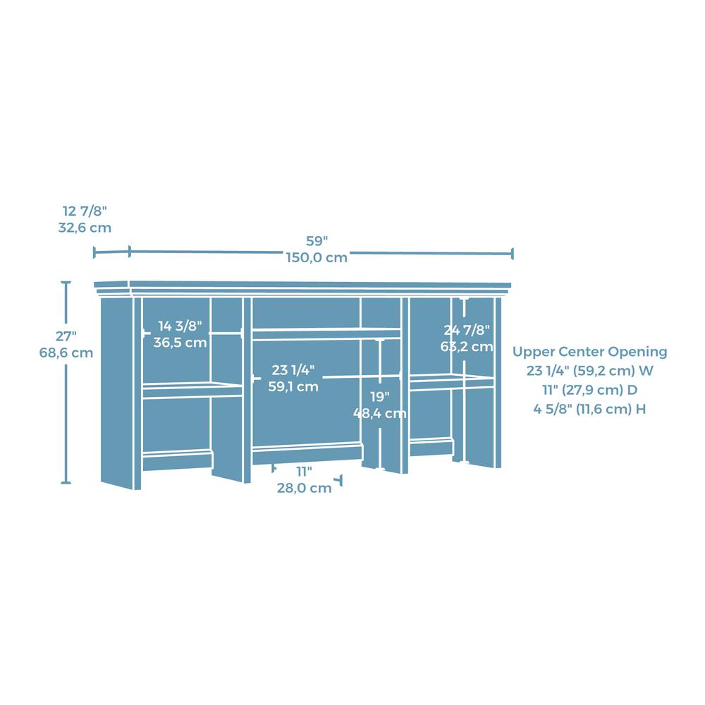 Mason Peak Computer Hutch Prime Oak