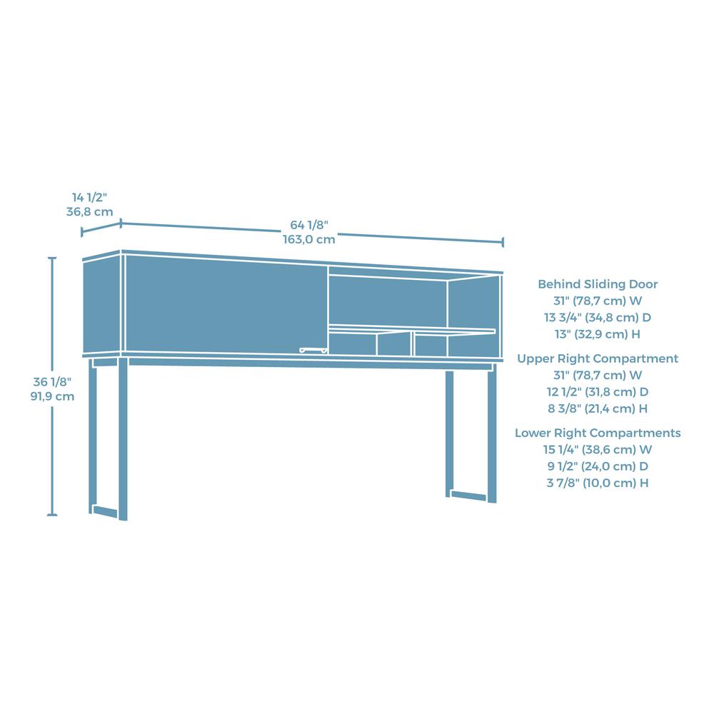 Bergen Circle Computer Hutch Kiln Acacia
