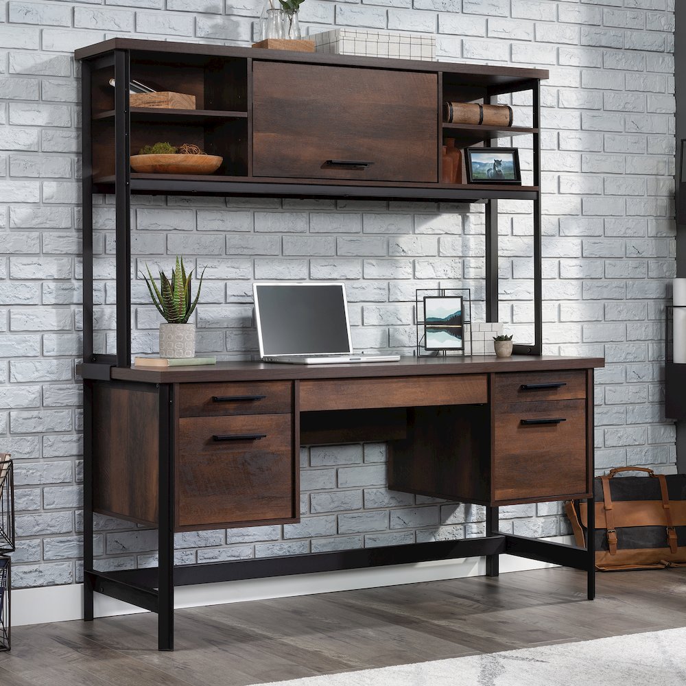 Computer Desk Barrel Oak finish