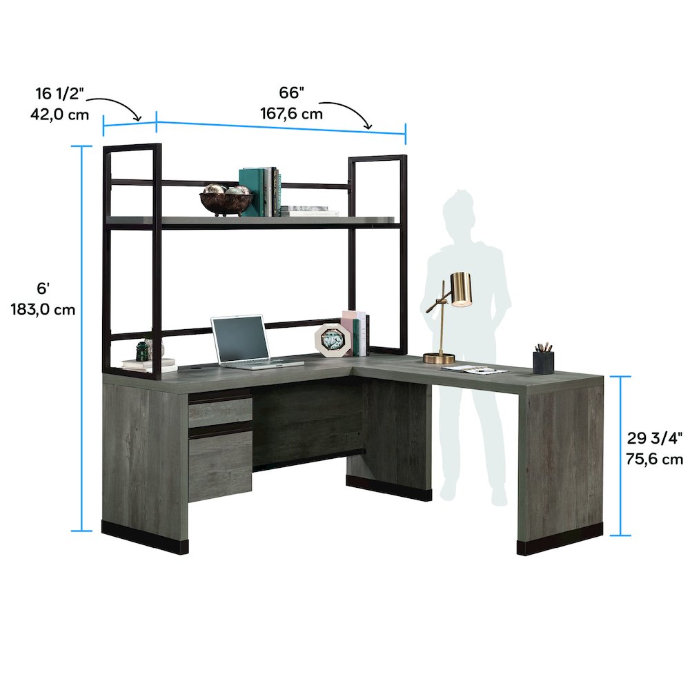 Office desk Mystic Oak finish