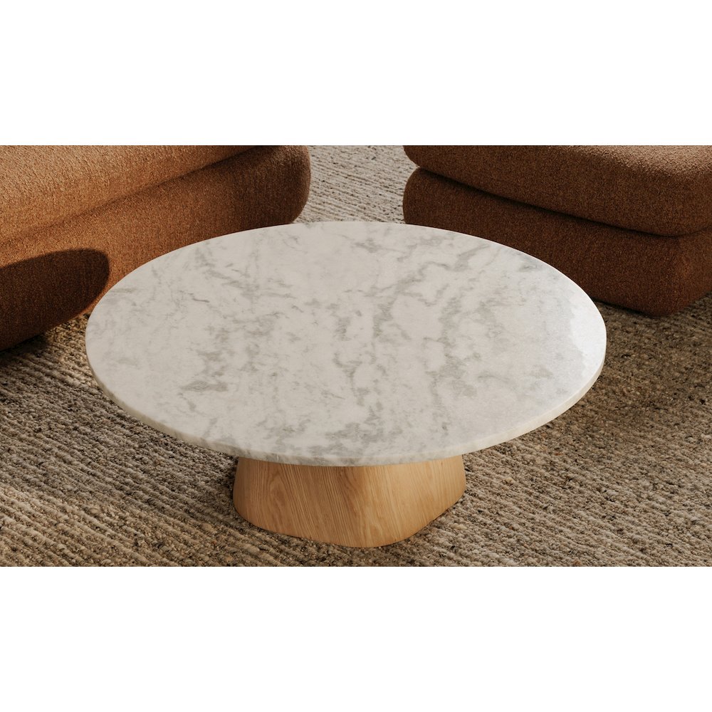 Evelyn Coffee Table Ashen Grey Matrix Marble