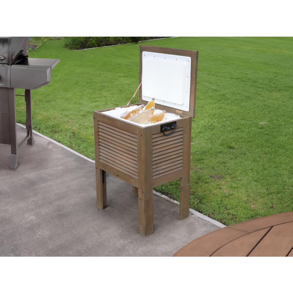 Raised Wooden Patio Cooler