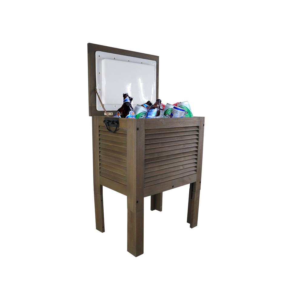 Raised Wooden Patio Cooler