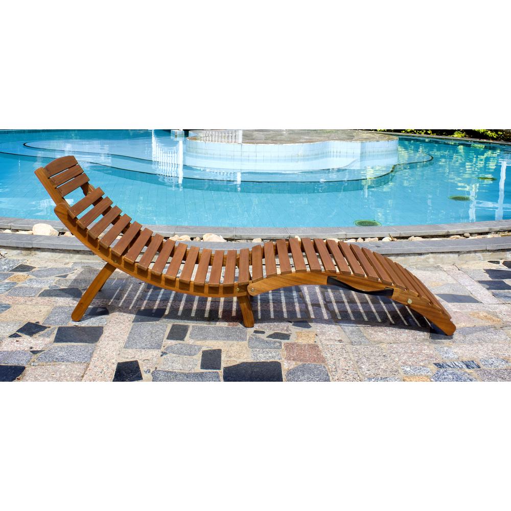 Curved Folding Chaise Lounger