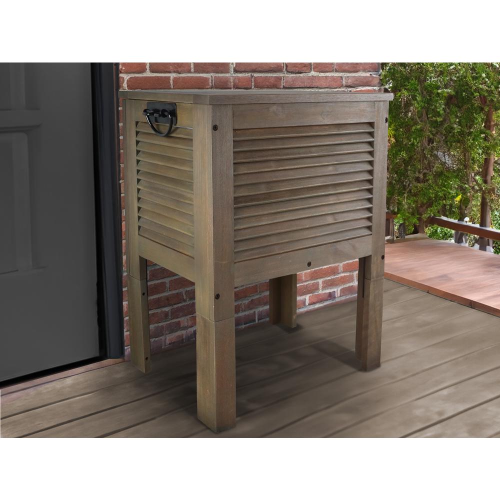 Raised Wooden Patio Cooler