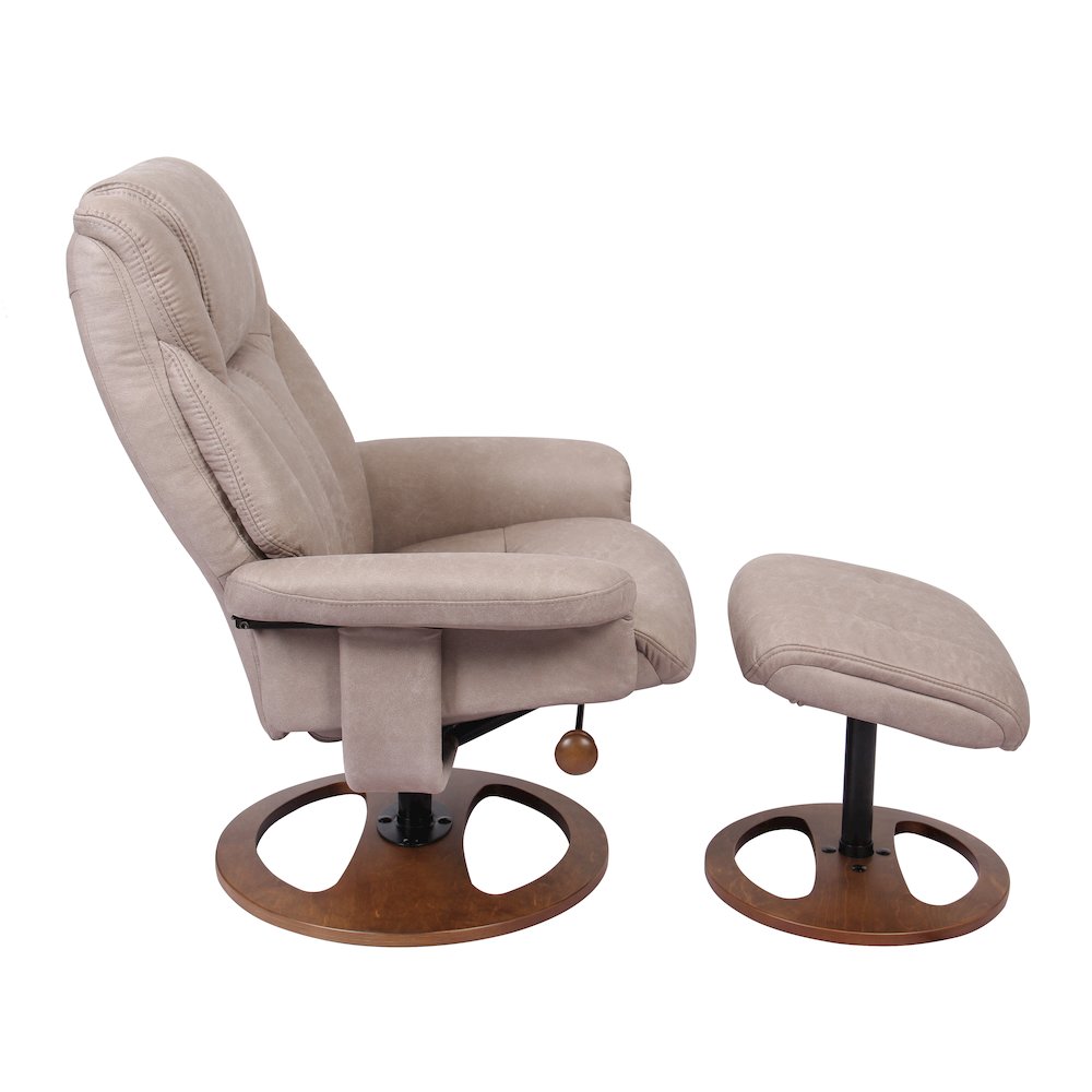 Scandinavian style recline chair & ottoman