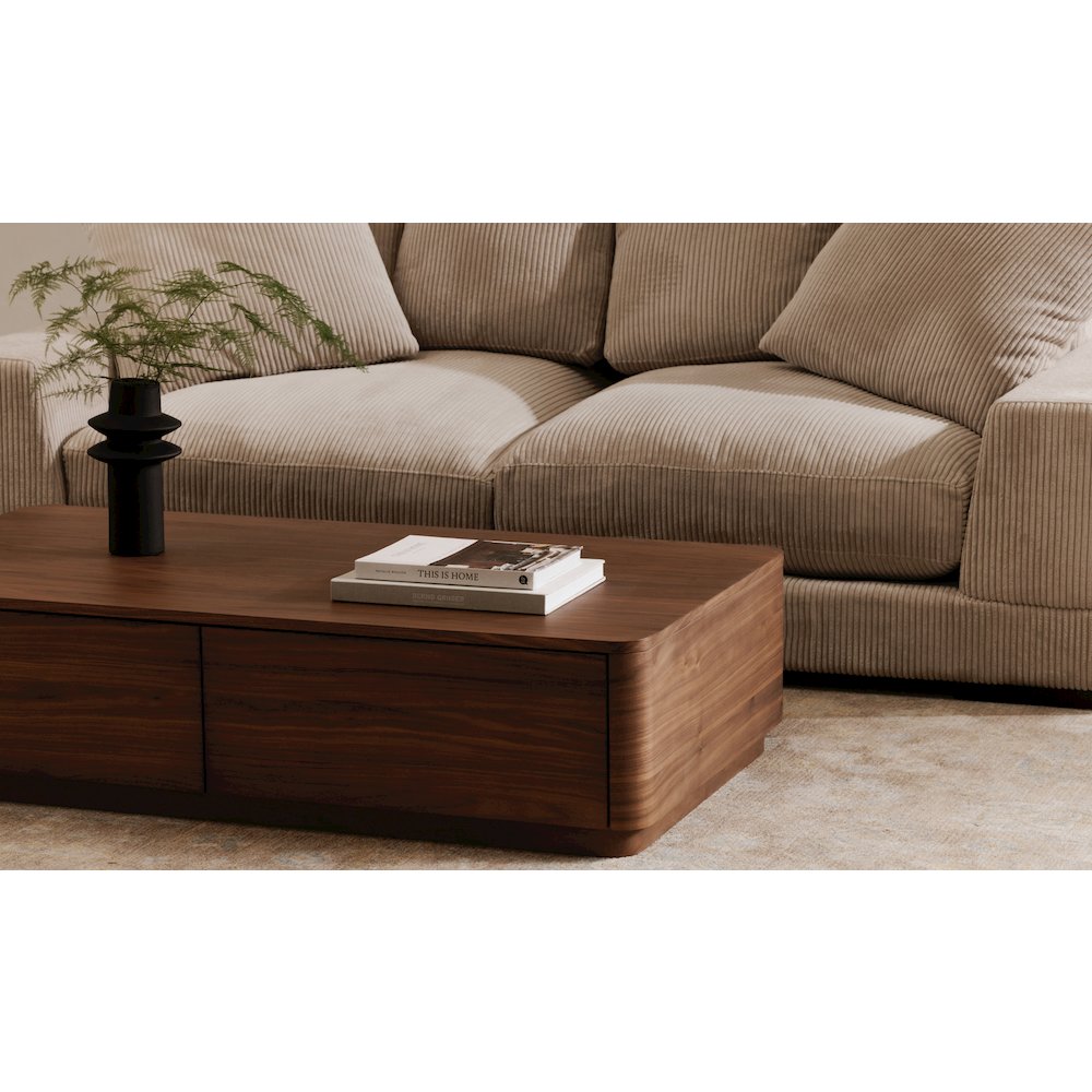 Round Off Coffee Table Walnut Brown