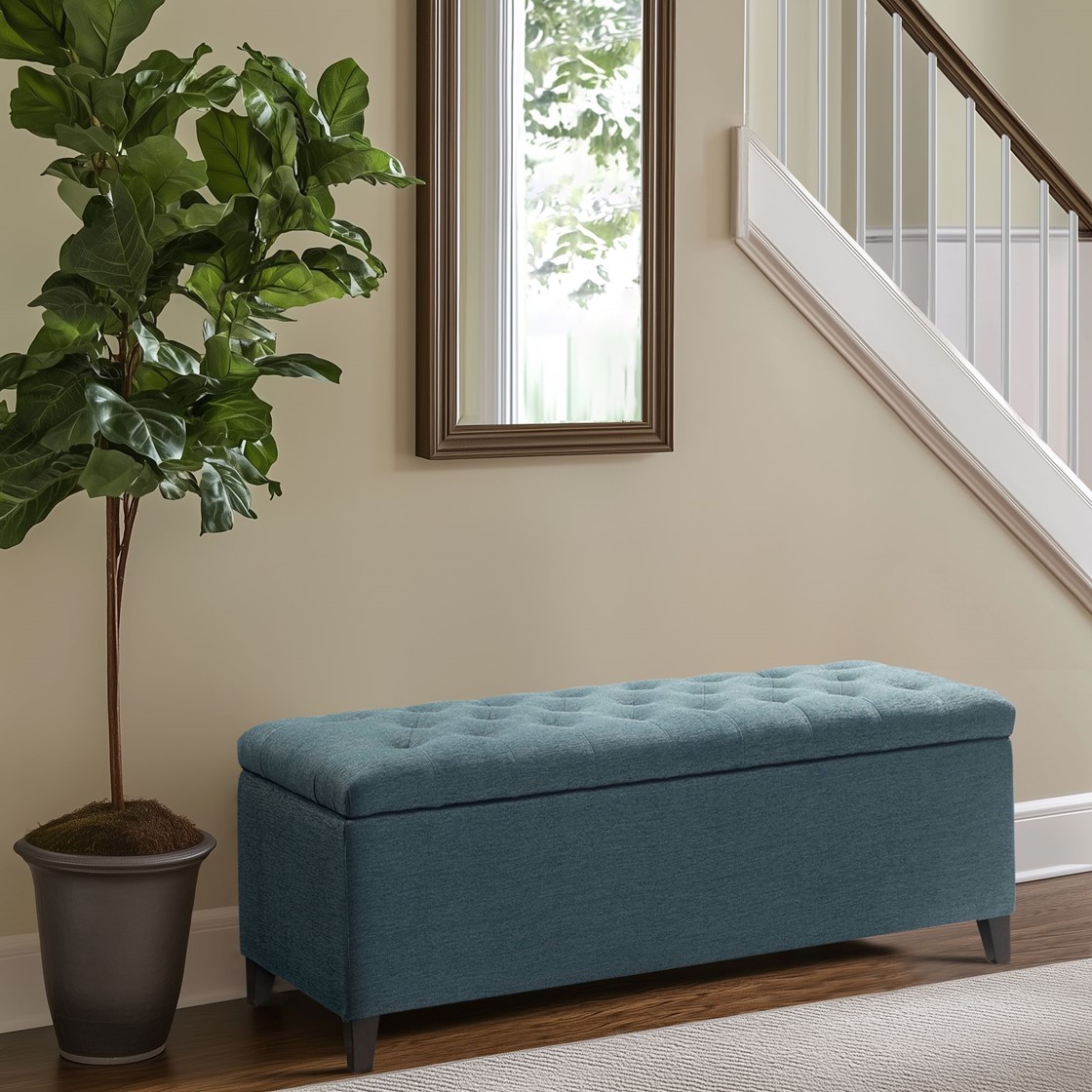 Shandra Tufted Top Upholstered Storage Bench