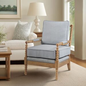 Donohue Turned Wood Frame Armchair from Madison Park in  Light Blue/Camel Oak. Donohue Turned Wood Frame Armchair from Madison Park in  Light Blue/Camel Oak. Donohue Turned Wood Frame Armchair from Madison Park in  Light Blue/Camel Oak. Donohue Turned Wood Frame Armchair from Madison Park in  Light Blue/Camel Oak. Donohue Turned Wood Frame Armchair from Madison Park in  Light Blue/Camel Oak.