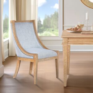 Elmcrest Upholstered Dining Chair with Nailhead Trim from Martha Stewart in  Light Blue. Elmcrest Upholstered Dining Chair with Nailhead Trim from Martha Stewart in  Light Blue. Elmcrest Upholstered Dining Chair with Nailhead Trim from Martha Stewart in  Light Blue. Elmcrest Upholstered Dining Chair with Nailhead Trim from Martha Stewart in  Light Blue. Elmcrest Upholstered Dining Chair with Nailhead Trim from Martha Stewart in  Light Blue.