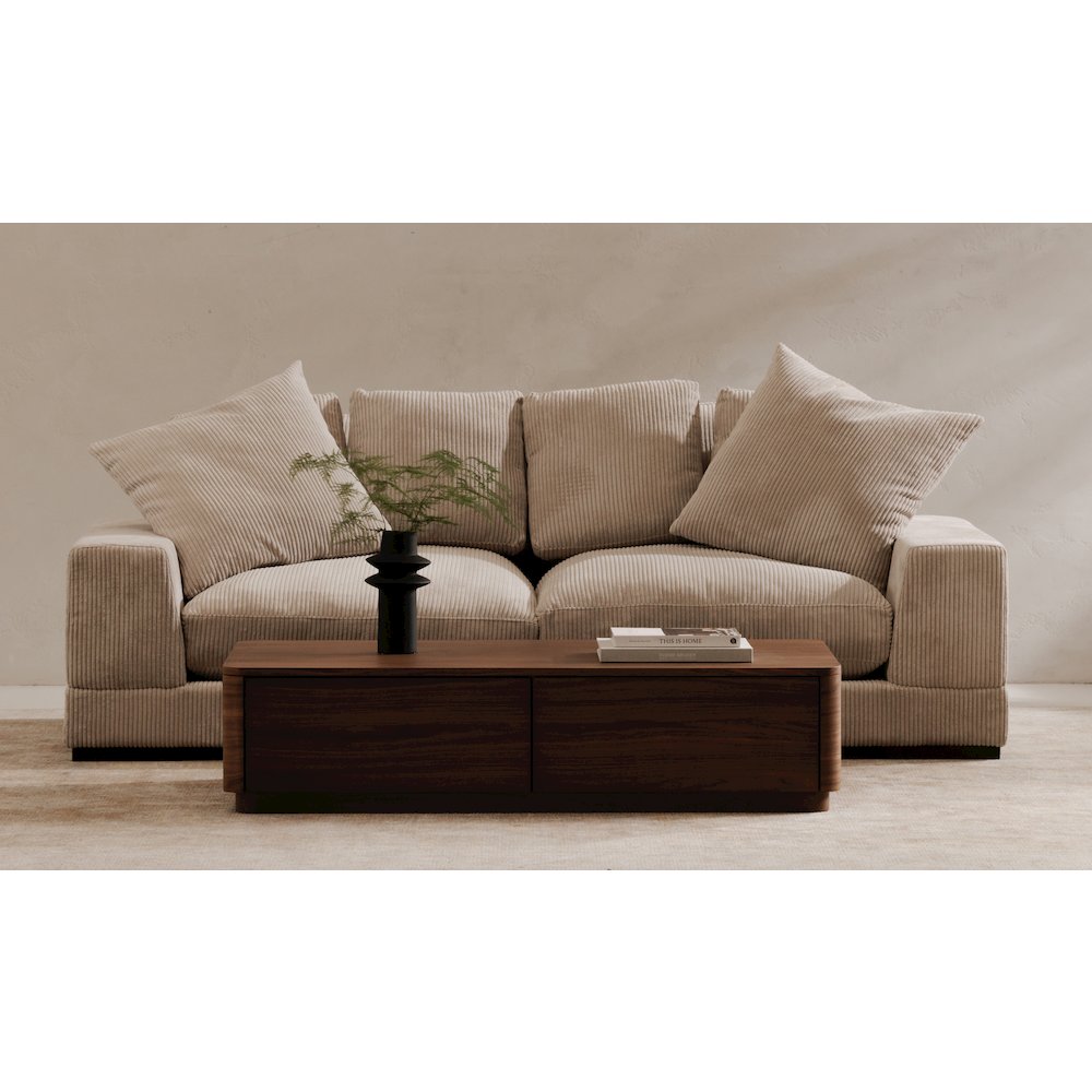 Round Off Coffee Table Walnut Brown