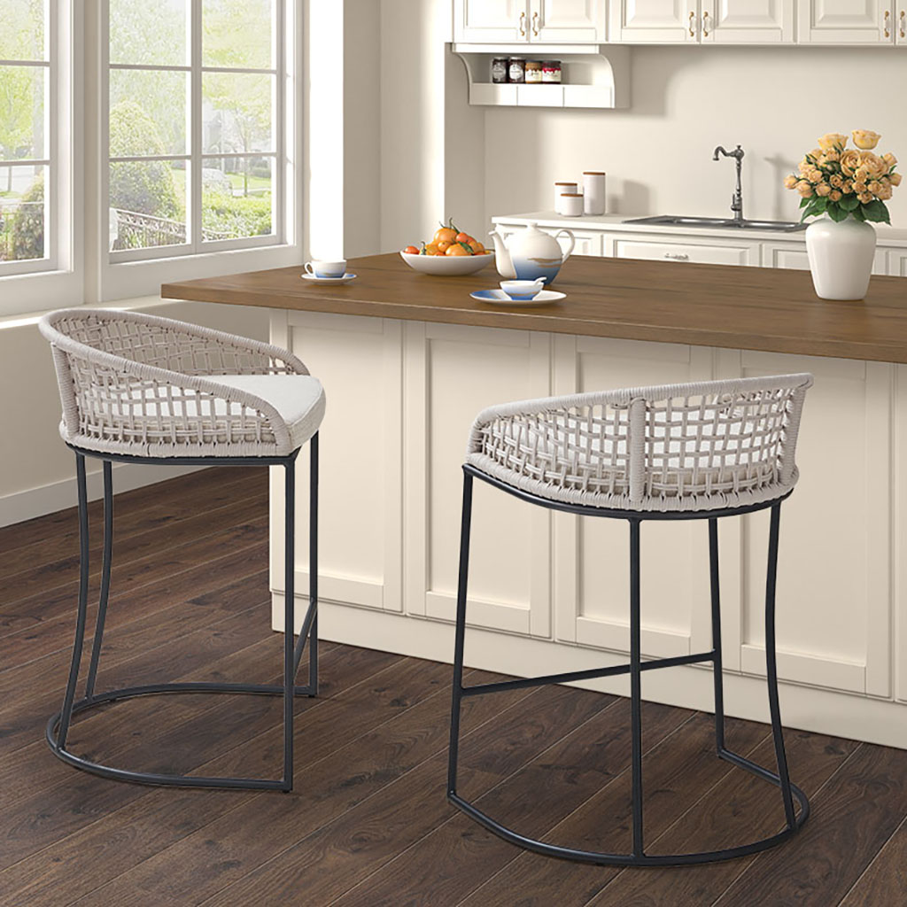 Hermosa Woven Counter Stool 25″