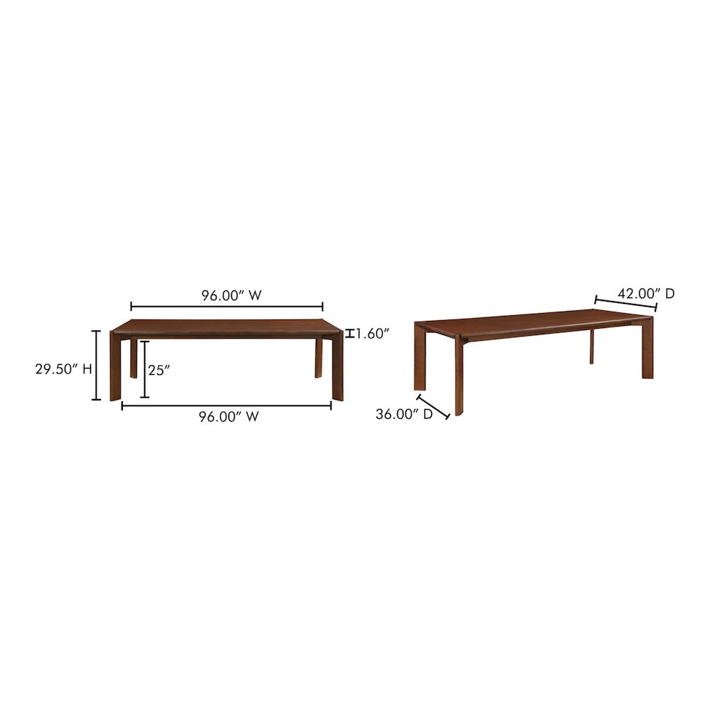 Daifuku Large Dining Table Brown