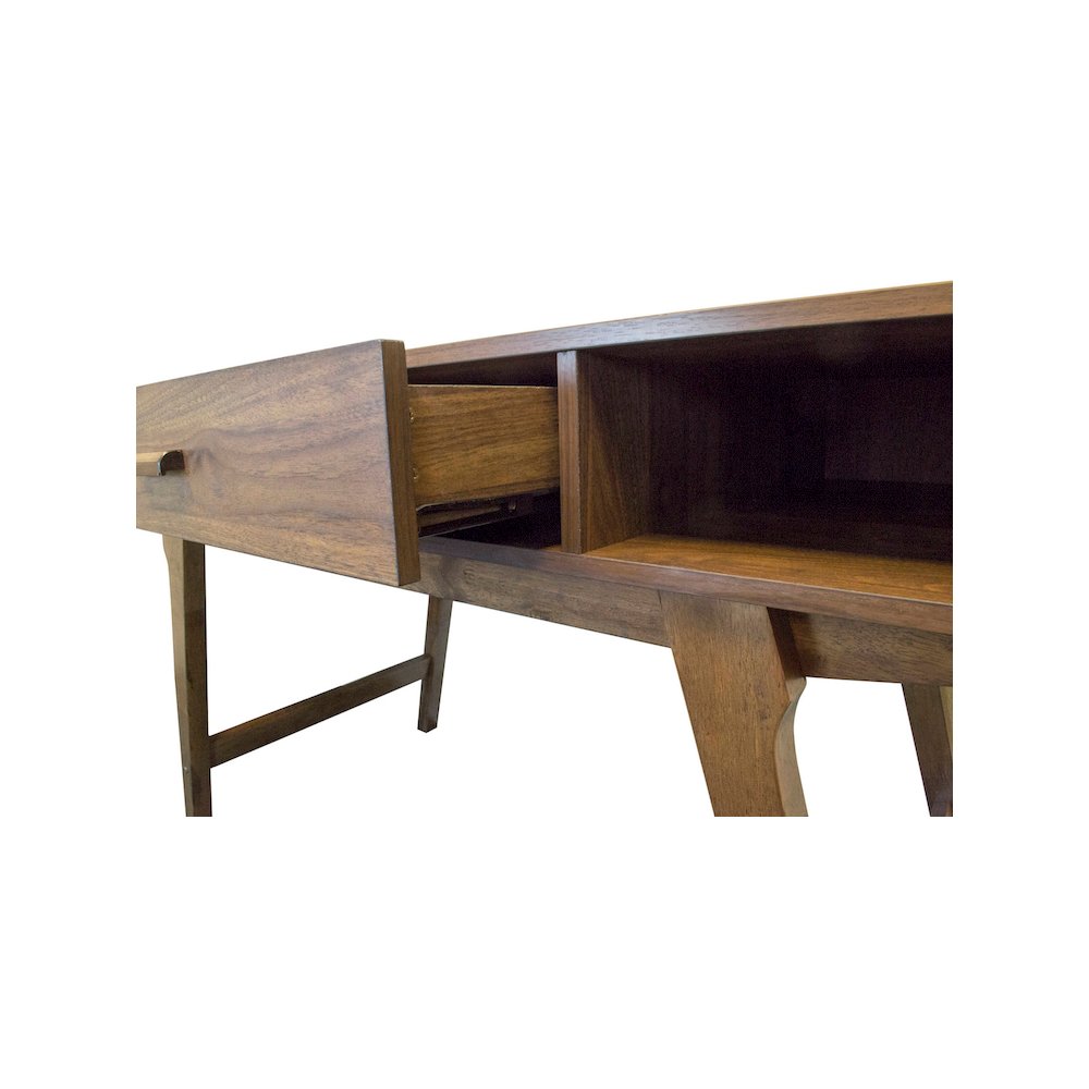 Mid Century Desk with One Drawer and Sturdy Legs