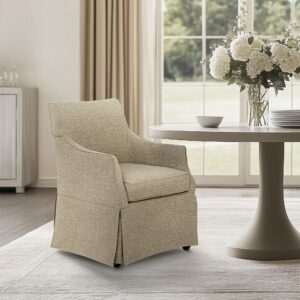 London Upholstered Skirted Dining Arm Chair with Hidden Casters from Martha Stewart in  Beige. London Upholstered Skirted Dining Arm Chair with Hidden Casters from Martha Stewart in  Beige. London Upholstered Skirted Dining Arm Chair with Hidden Casters from Martha Stewart in  Beige. London Upholstered Skirted Dining Arm Chair with Hidden Casters from Martha Stewart in  Beige. London Upholstered Skirted Dining Arm Chair with Hidden Casters from Martha Stewart in  Beige.