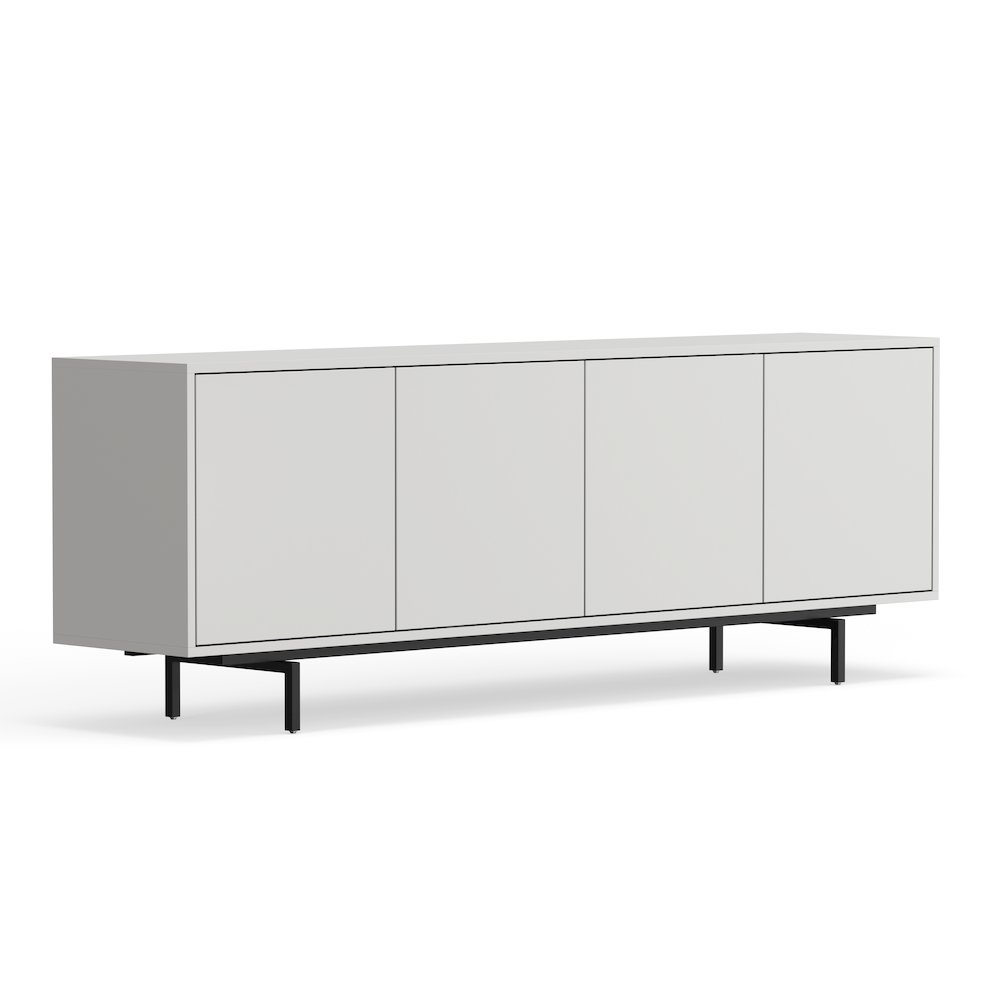 Graysen White Laminate 4 Door TV Console
