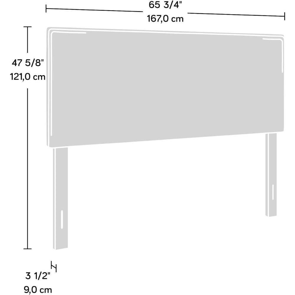 Harvey Park Quen Headboard Dark Grey