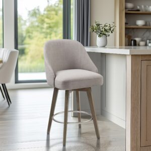 Pearce Swivel Upholstered Counter Stool with Solid Wood Legs & Metal Footrest from Madison Park in  Grey. Pearce Swivel Upholstered Counter Stool with Solid Wood Legs & Metal Footrest from Madison Park in  Grey. Pearce Swivel Upholstered Counter Stool with Solid Wood Legs & Metal Footrest from Madison Park in  Grey. Pearce Swivel Upholstered Counter Stool with Solid Wood Legs & Metal Footrest from Madison Park in  Grey. Pearce Swivel Upholstered Counter Stool with Solid Wood Legs & Metal Footrest from Madison Park in  Grey.