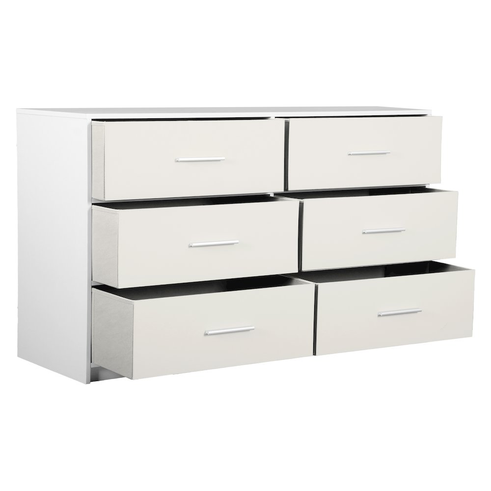 6-Drawer Dresser with Large Fabric Drawers