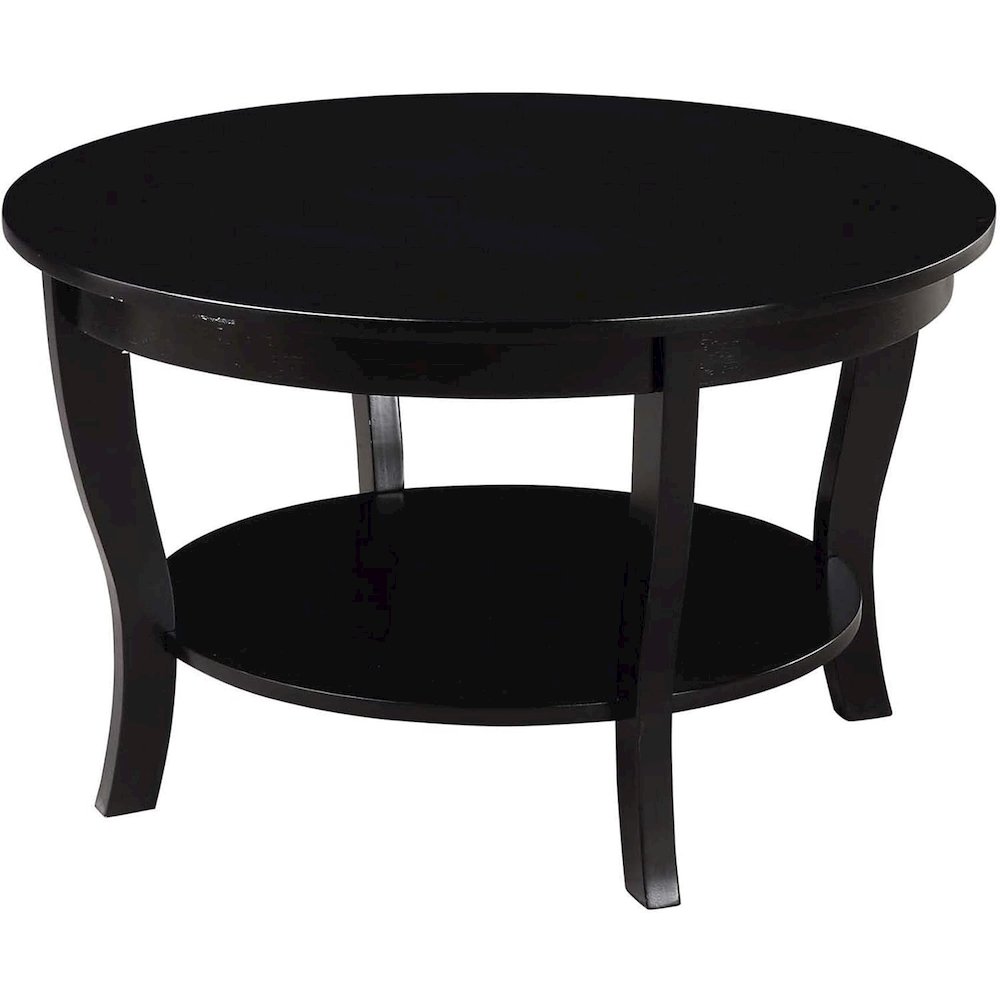 American Heritage Round Coffee Table with Shelf