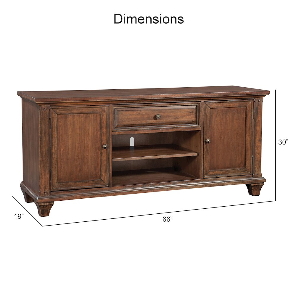 Sedona 66″ Entertainment Console – Cinnamon Cherry
