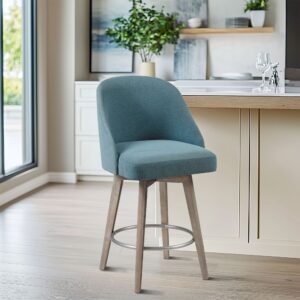 Pearce Swivel Upholstered Counter Stool with Solid Wood Legs & Metal Footrest from Madison Park in  Blue. Pearce Swivel Upholstered Counter Stool with Solid Wood Legs & Metal Footrest from Madison Park in  Blue. Pearce Swivel Upholstered Counter Stool with Solid Wood Legs & Metal Footrest from Madison Park in  Blue. Pearce Swivel Upholstered Counter Stool with Solid Wood Legs & Metal Footrest from Madison Park in  Blue. Pearce Swivel Upholstered Counter Stool with Solid Wood Legs & Metal Footrest from Madison Park in  Blue.