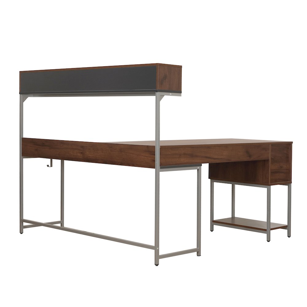 Techni Mobili L-Shape Desk with Hutch and Storage