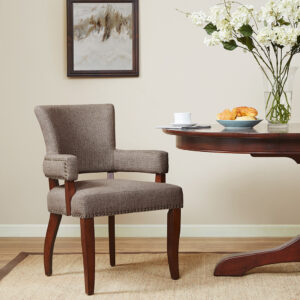 Dawson Upholstered Dining Chair with Padded Arm from Madison Park in  Brown. Dawson Upholstered Dining Chair with Padded Arm from Madison Park in  Brown. Dawson Upholstered Dining Chair with Padded Arm from Madison Park in  Brown. Dawson Upholstered Dining Chair with Padded Arm from Madison Park in  Brown. Dawson Upholstered Dining Chair with Padded Arm from Madison Park in  Brown.