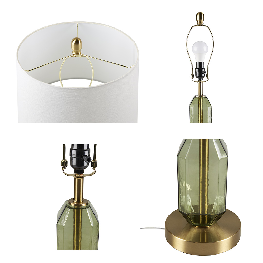 Zirconia Faceted Glass Table Lamp