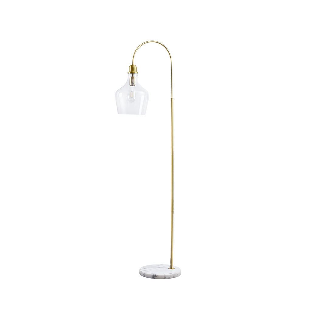 Auburn Arched Floor Lamp with Marble Base
