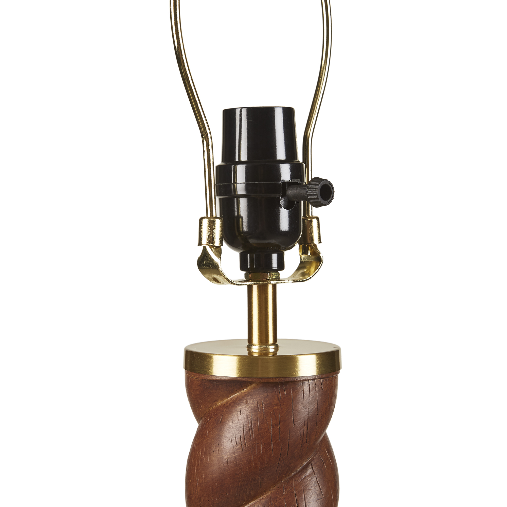 Helixia Twisted Faux Wood Table Lamp with USP C Port