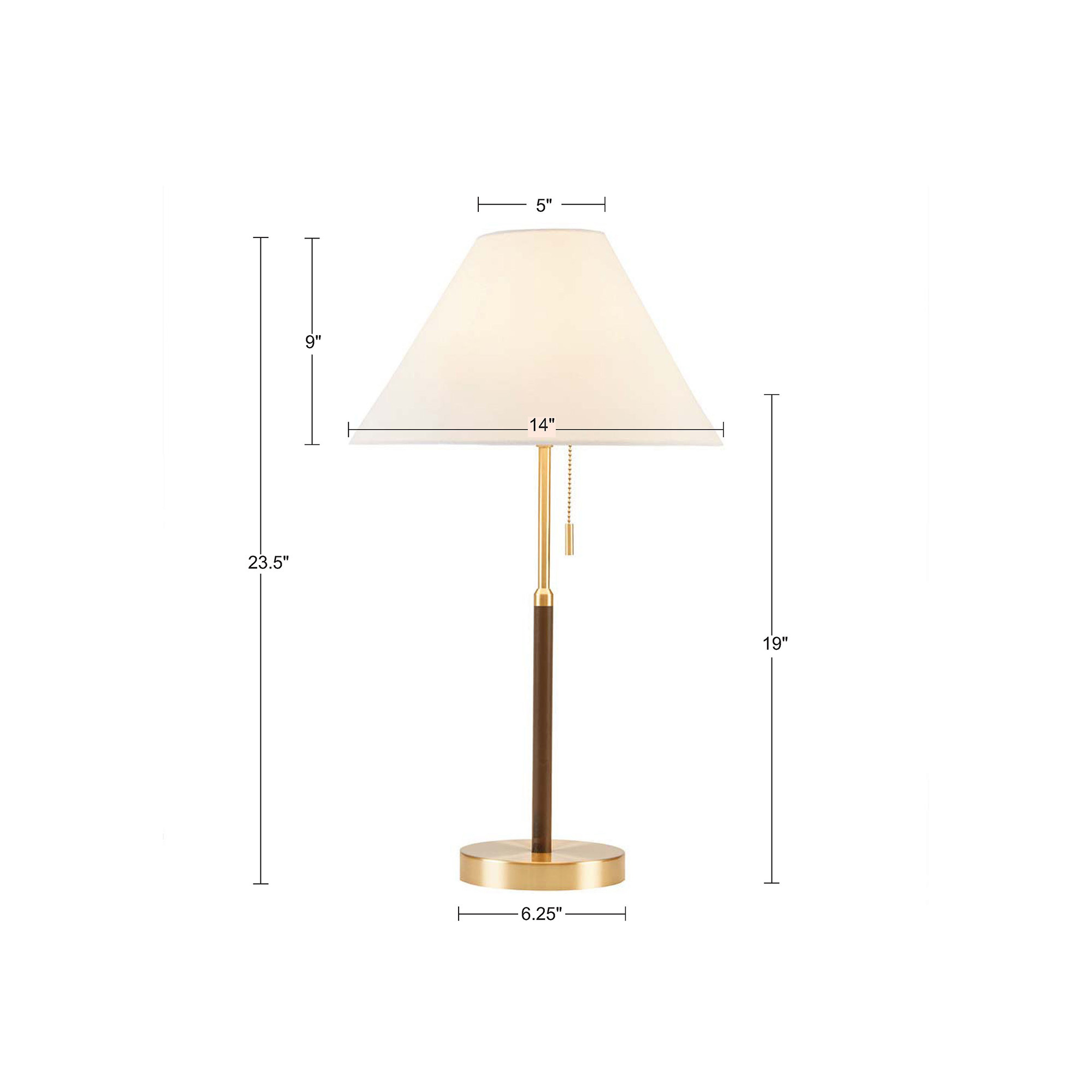 Bromley Two Tone Pull-chain Table Lamp